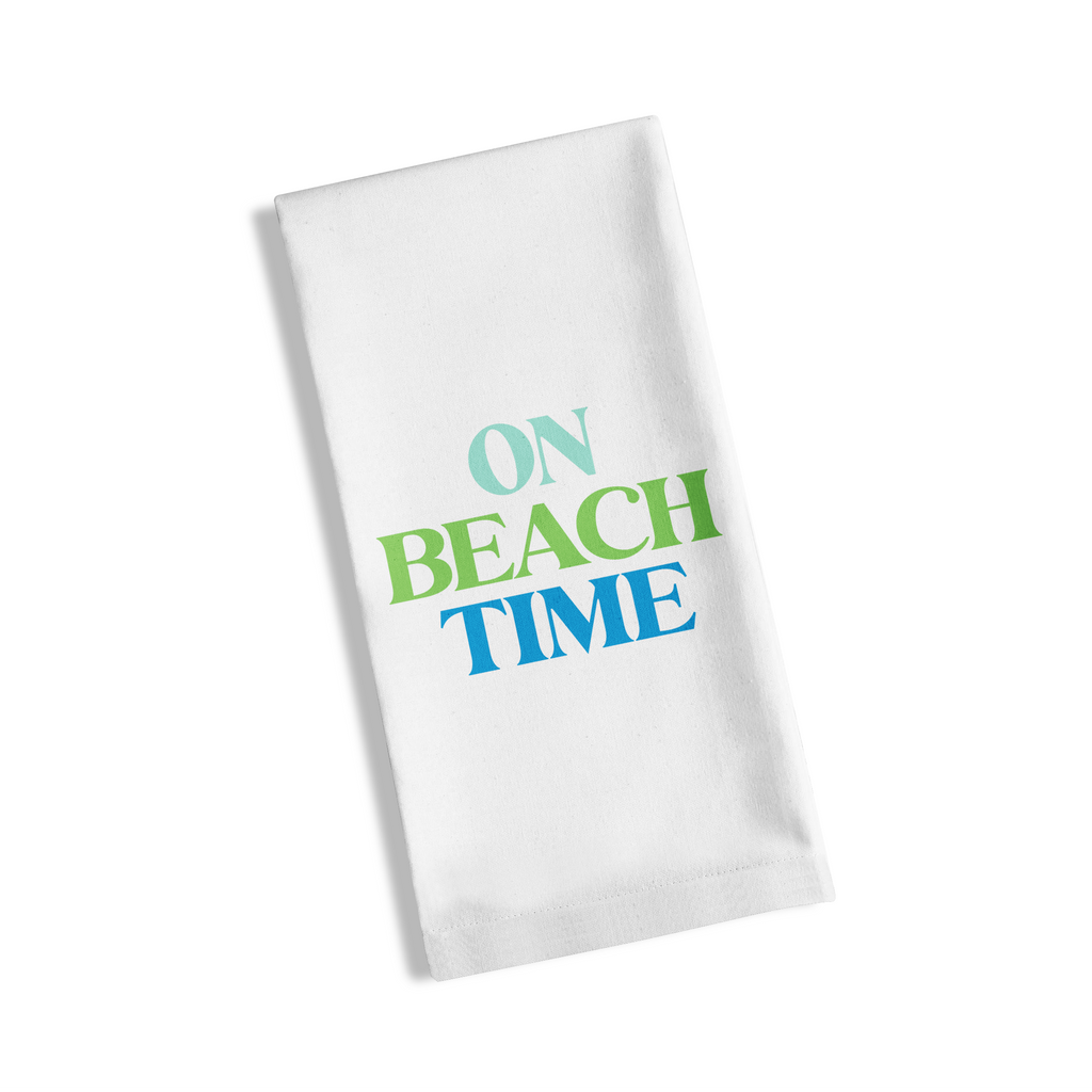 Tea Towel - On Beach Time - New!