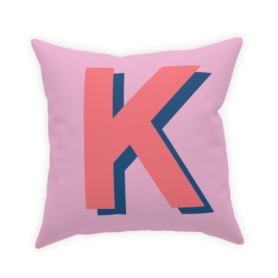 Small Colorblock Monogram Pillow - Lilac