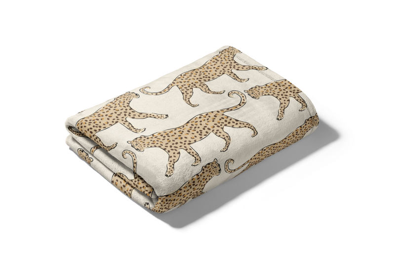 Minky Plush Throw Blanket - Leopard - New!