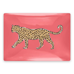 Leopard Prowl Rectangle Glass Tray