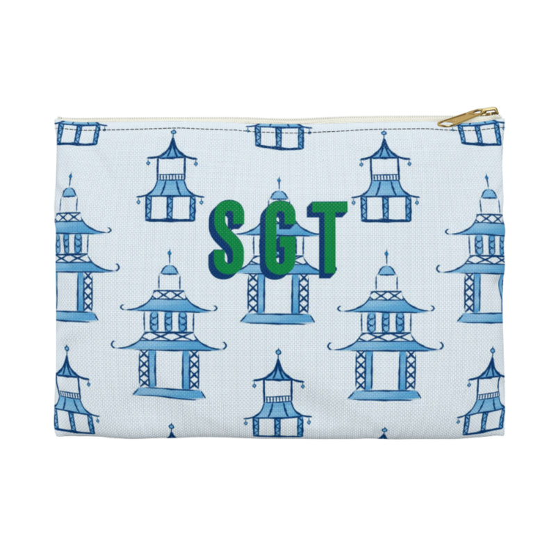 Pagoda Large Flat Zip Pouch