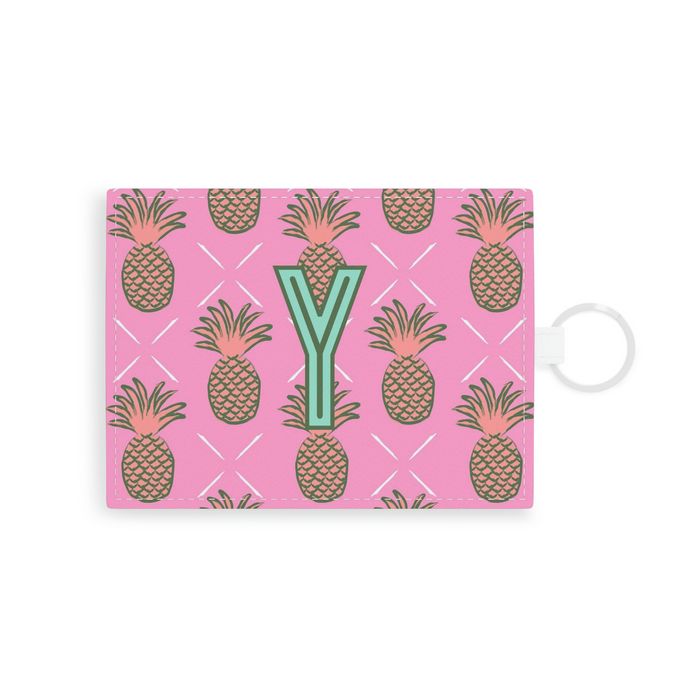 Pineapple Single Initial Card Case