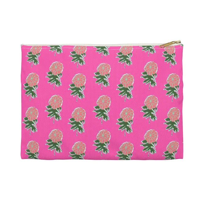 Small Flat Zip Pouch - Kyra Pink - New!