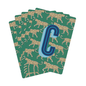 Leopards Monogrammed Playing Cards