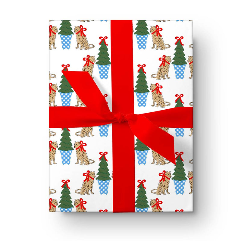 Gift Wrap - Leopard Christmas Tree New!