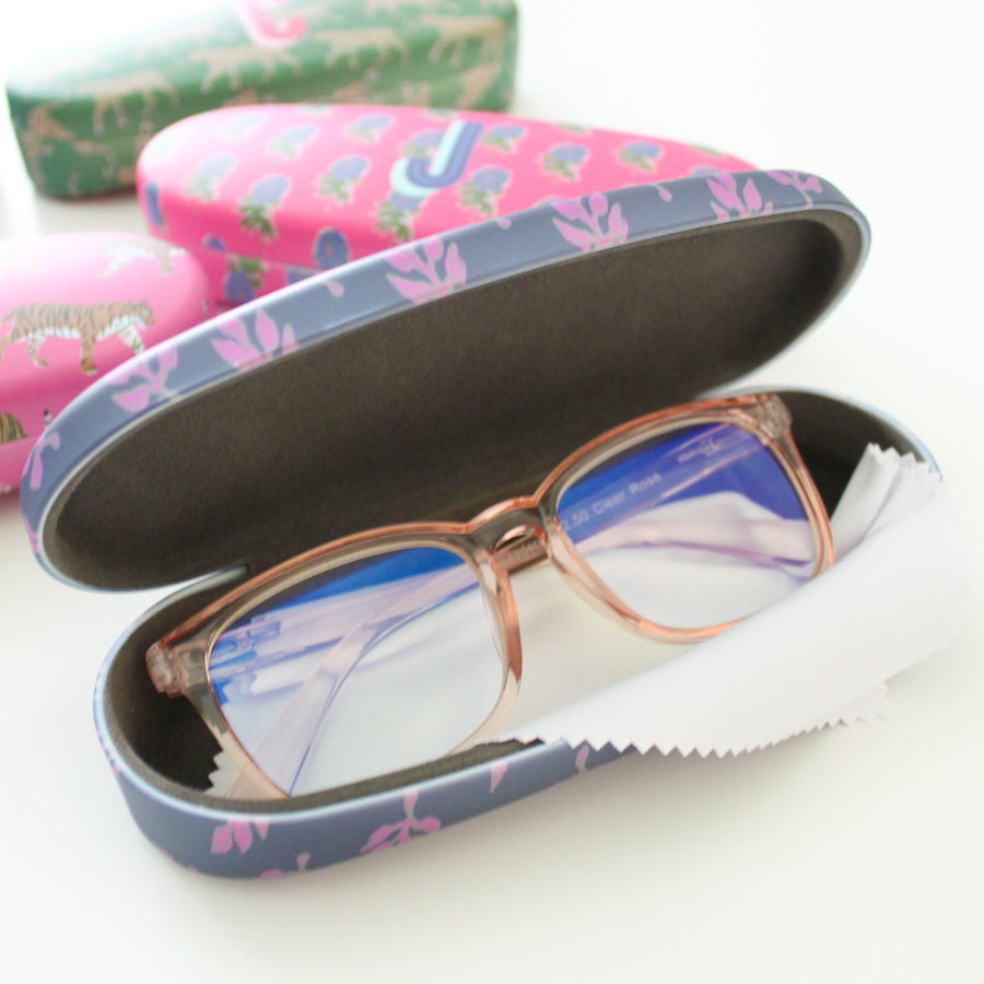 Single Initial Eyeglass Case - Maxi Sunset