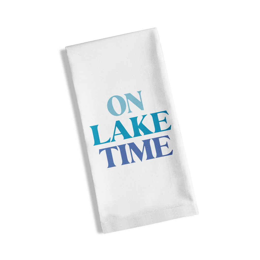 Tea Towel - On Lake Time - New!