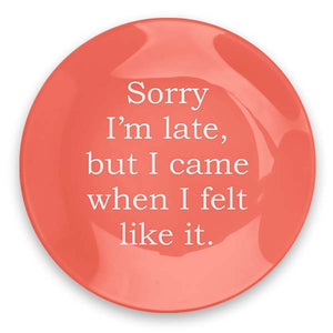 Quotes Glass Tray - Round