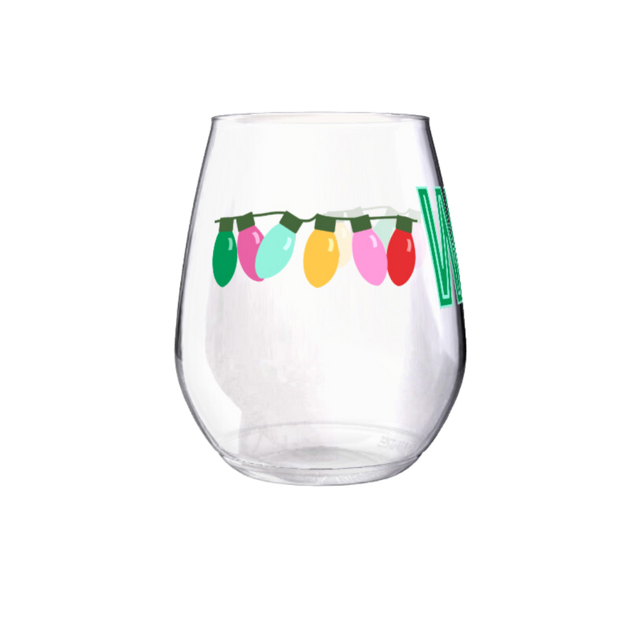 Shatterproof Wine Glass Set - Monogram Lights