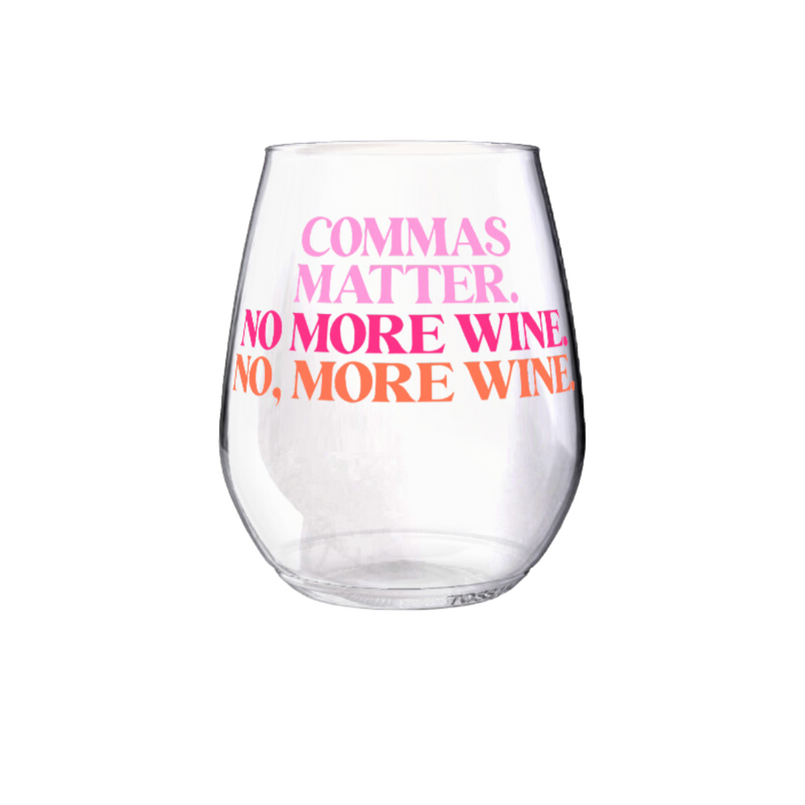 Shatterproof Wine Glass Set - Commas Matter