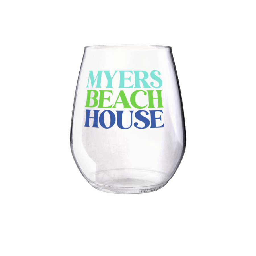 Shatterproof Wine Glass Set - Custom Beach