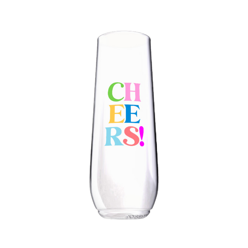 Shatterproof Champagne Flute Set - Graphic Cheers