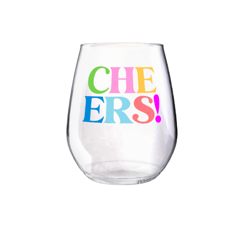 Shatterproof Wine Glass Set - Graphic Cheers