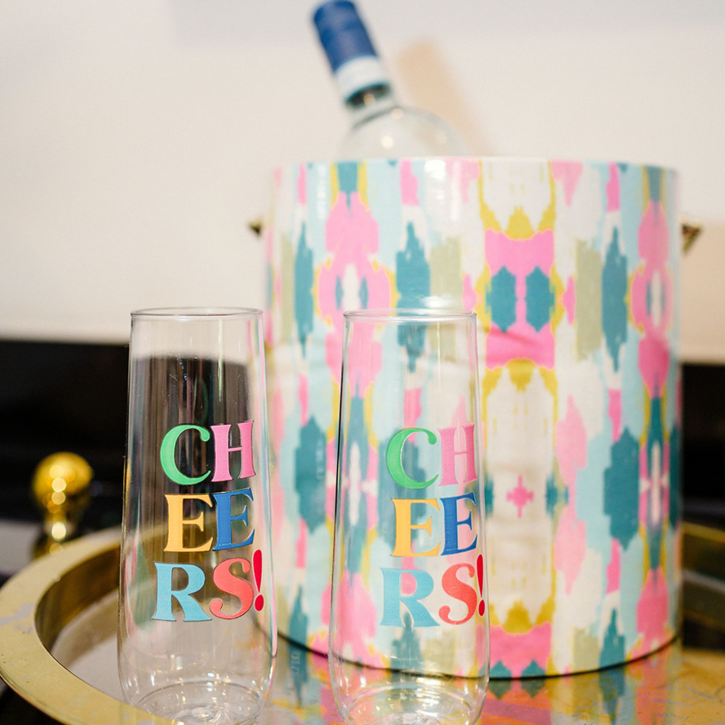 Shatterproof Champagne Flute Set - Graphic Cheers
