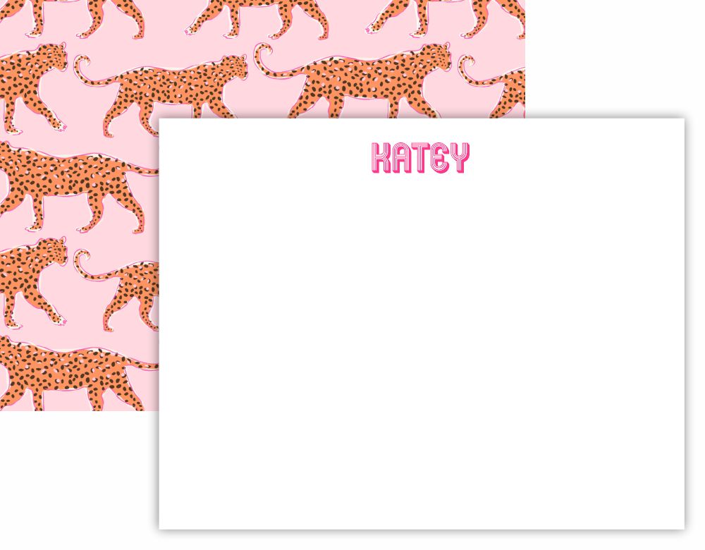 Leopards Flat Notecard Set