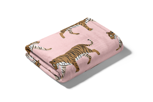 Minky Plush Throw Blanket - Tiger - New!