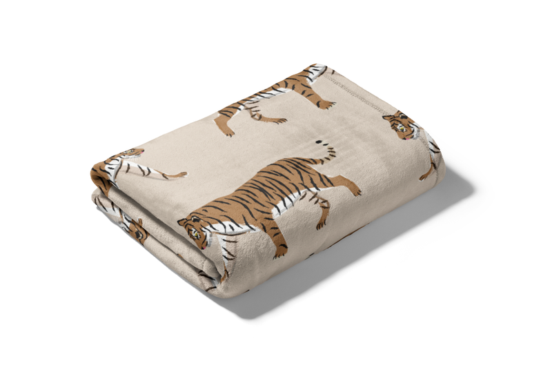 Minky Plush Throw Blanket - Tiger - New!