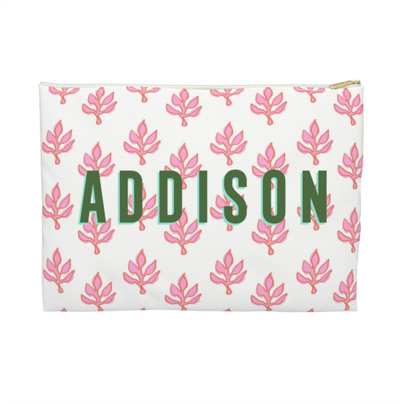 Patterned Small Flat Zip Pouch