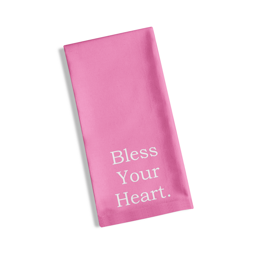 Simply Solid Hostess Towel - Bless Your Heart