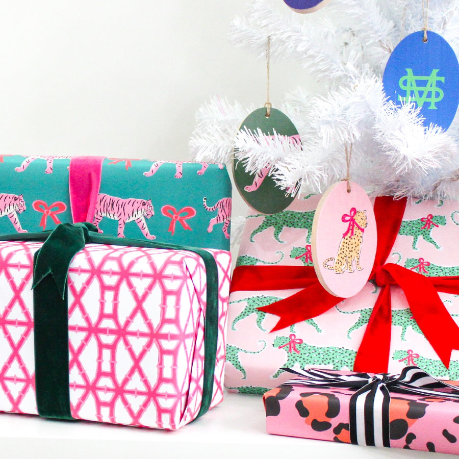 Holiday Gift Wrap - Mod Stripes