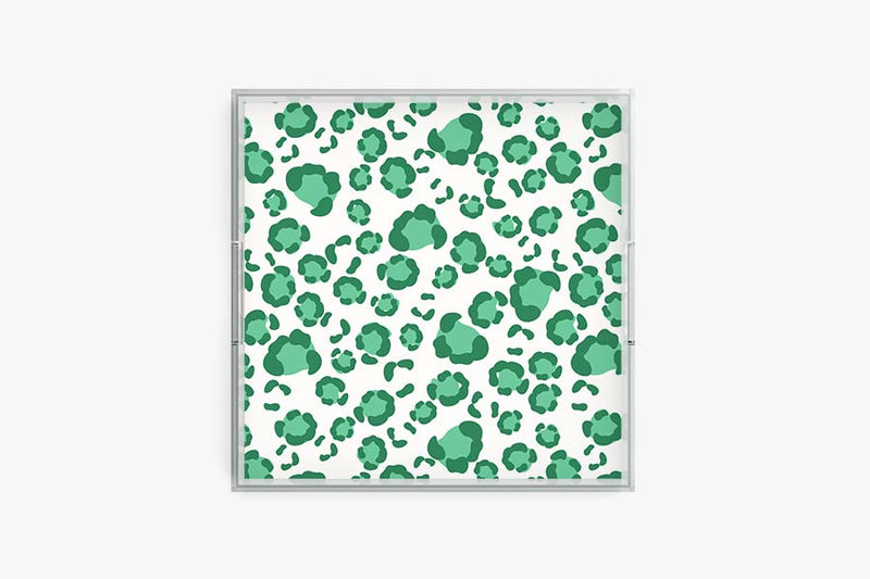 Holiday Spots Green Acrylic Tray