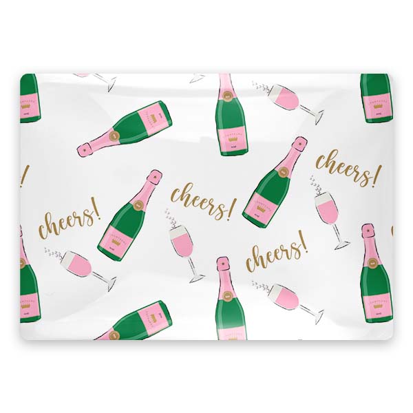 Champagne Glass Tray Rectangle