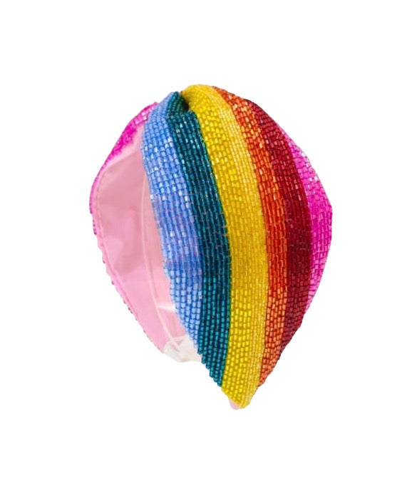Rainbow Beaded Headband - New!