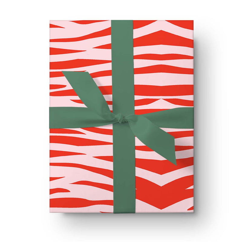 Holiday Gift Wrap - Jungle Stripes