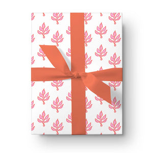 Sylvia Red Pink Peony Floral Wrapping Paper · Creative Fabrica