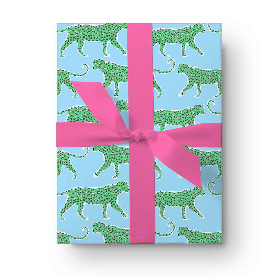 Jungle Cat Wrapping Paper, Cheetah Gift Wrap, Eco Friendly Matte
