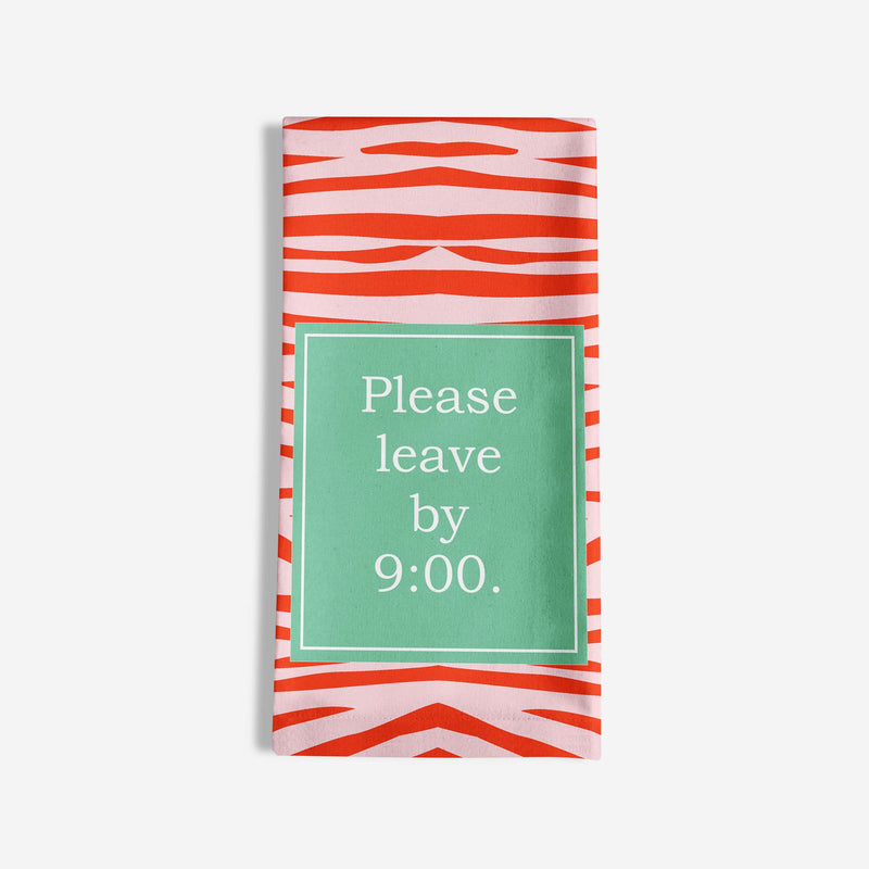Leave By 9:00 Holiday Hostess Towel