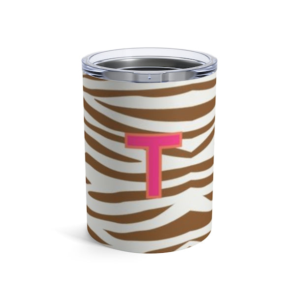 Jungle Stripe Single Initial Small Tumbler