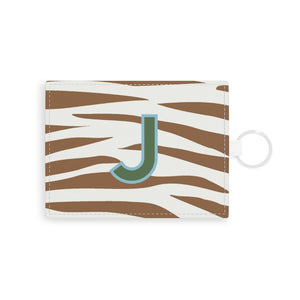 Jungle Stripe Single Initial Card Case