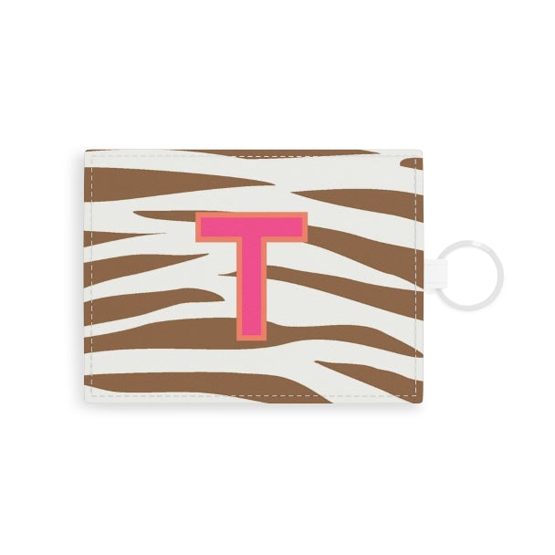 Jungle Stripe Single Initial Card Case
