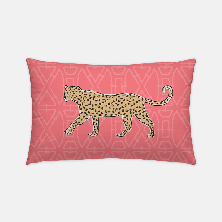 Leopard on the Prowl Indoor/Outdoor Pillow - Lumbar