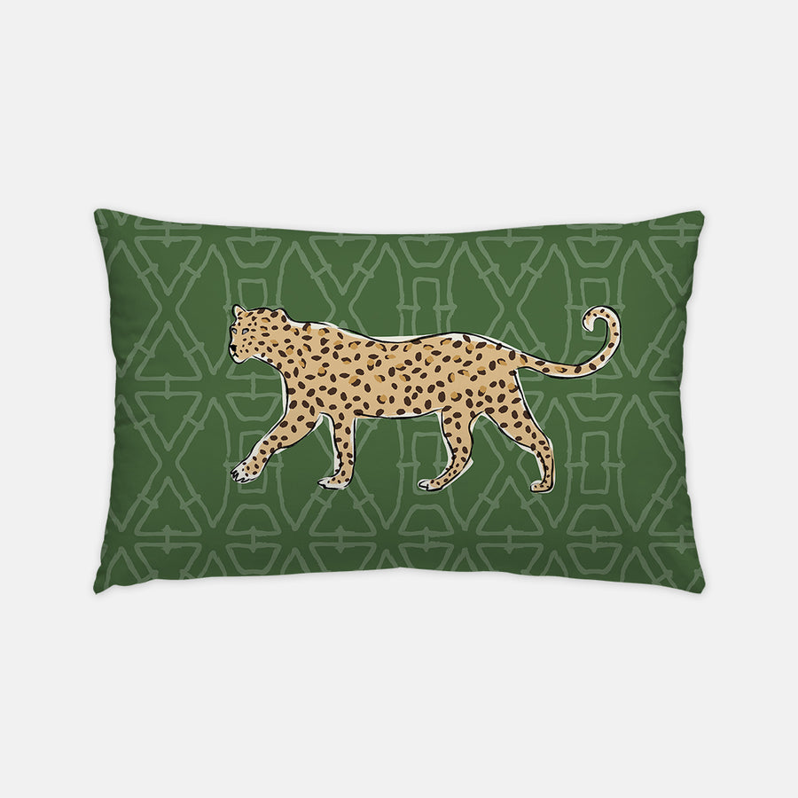 Leopard on the Prowl Indoor/Outdoor Pillow - Lumbar
