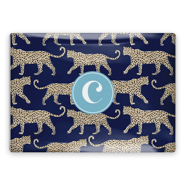 Leopard Glass Tray Rectangle