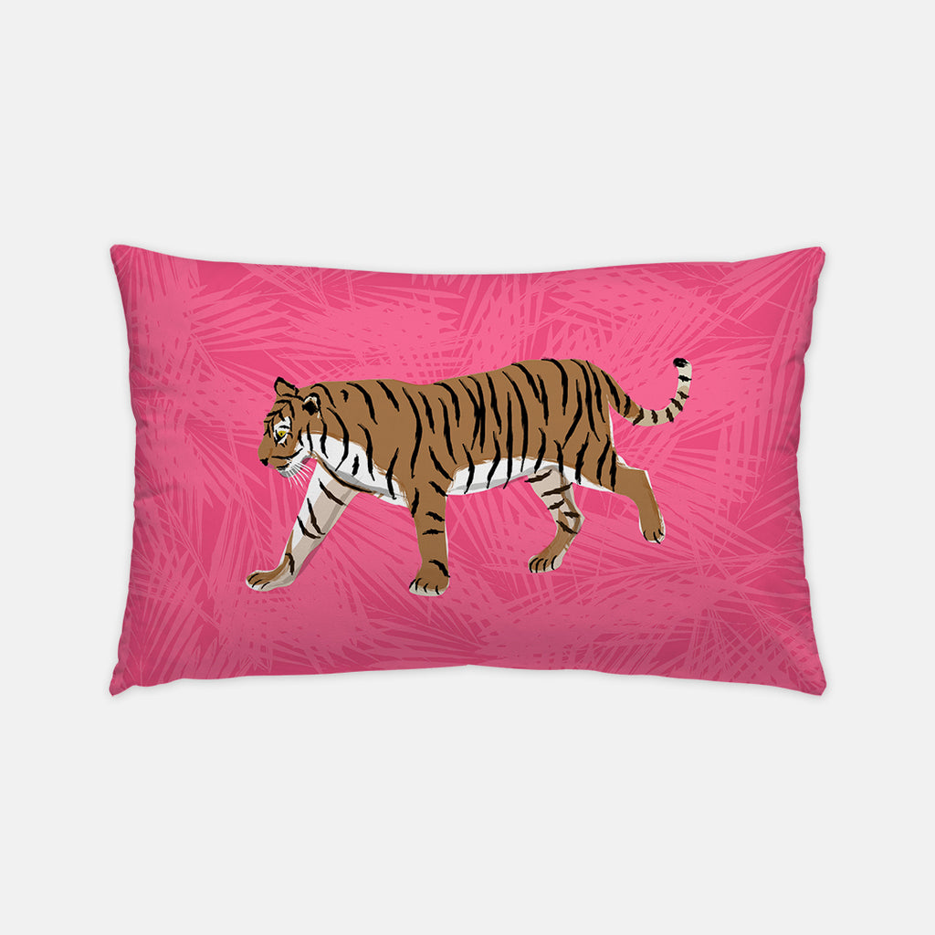 Tiger on the Prowl Indoor/Outdoor Pillow - Lumbar