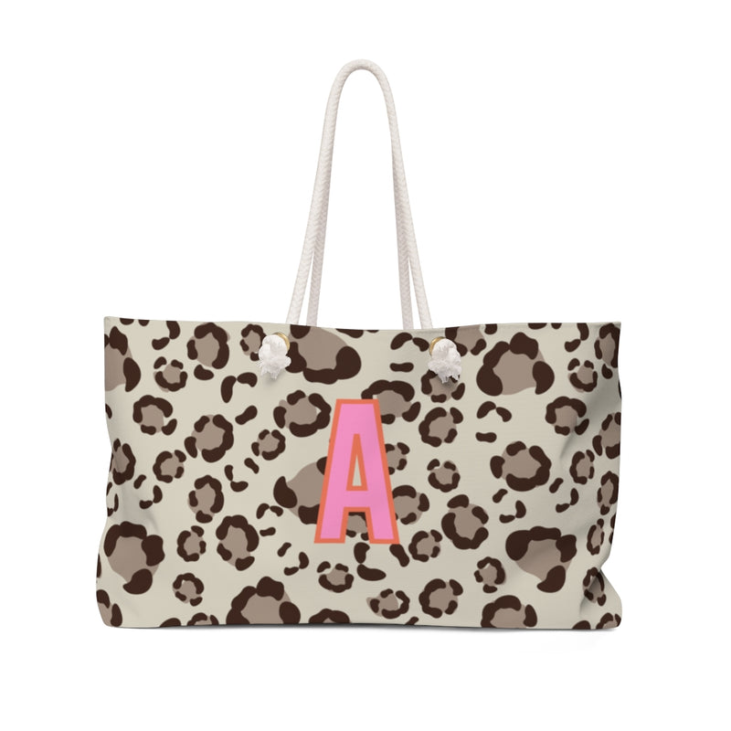 Leopard Spots Tan Travel Tote