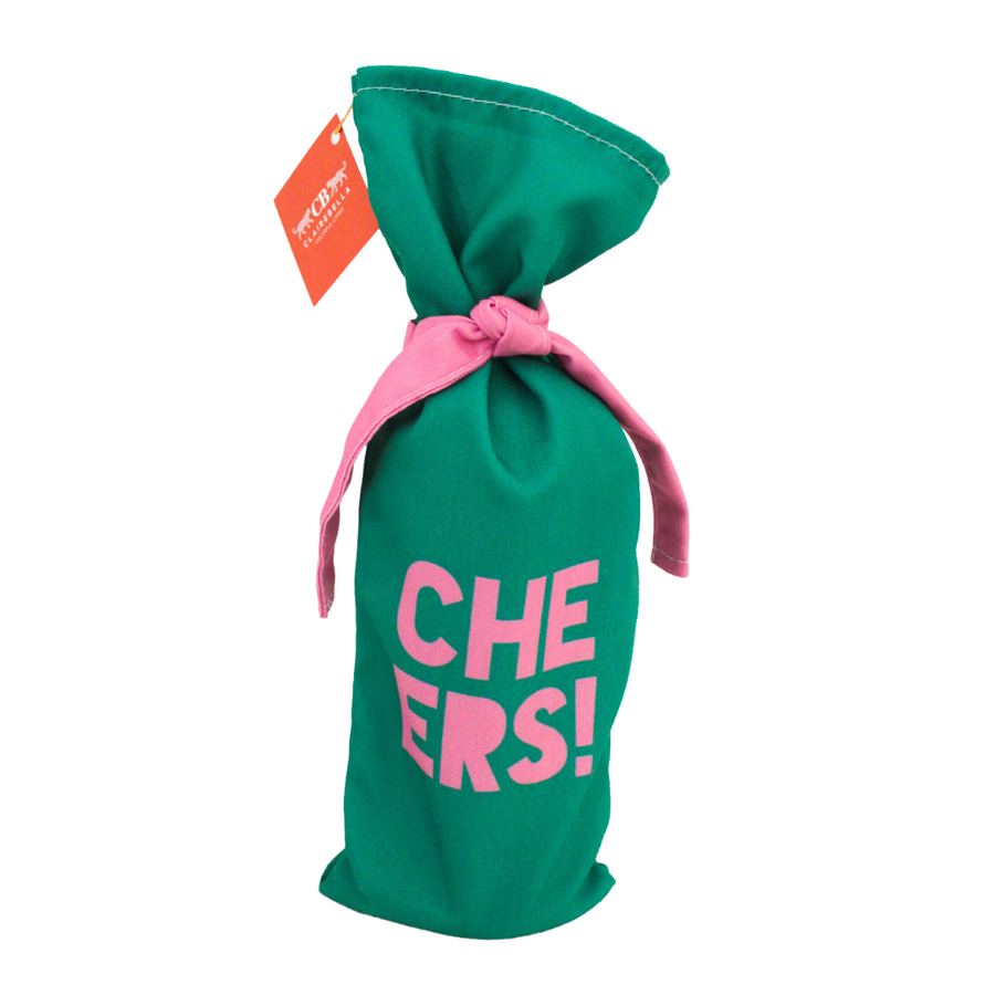 Salut/Cheers Wine Gift Bag Green