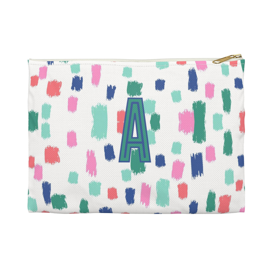 Confetti Small Flat Zip Pouch