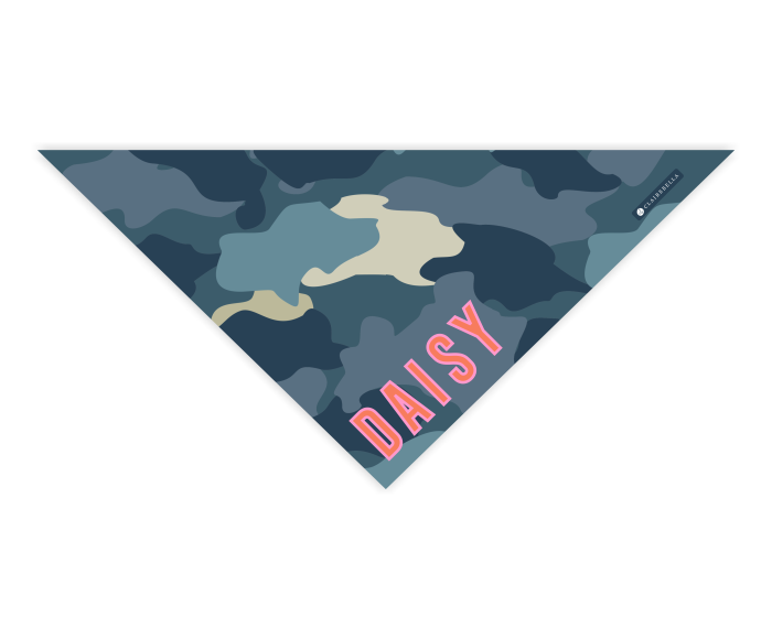 Camo Blue Dog Bandana | Stylish Adventure