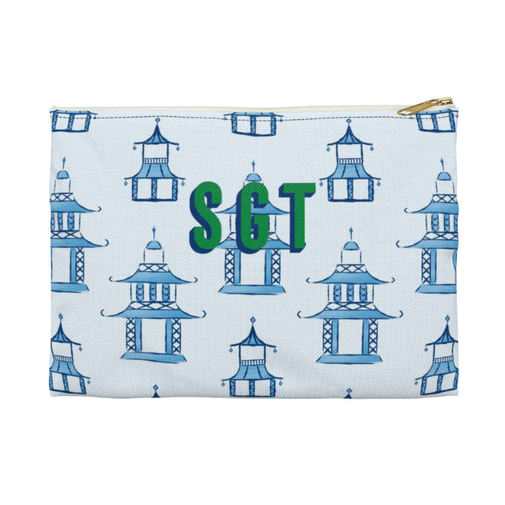Pagoda Large Flat Zip Pouch