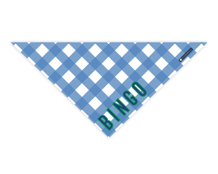 Gingham Blue Dog Bandana