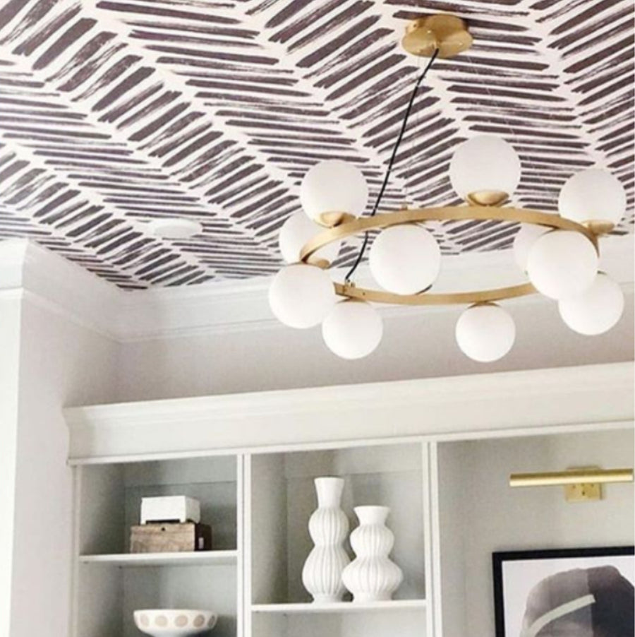 Herringbone Wallpaper - Interiors with Modern Patterns