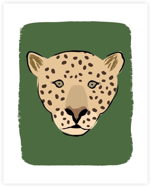 Leopard Face Art Print
