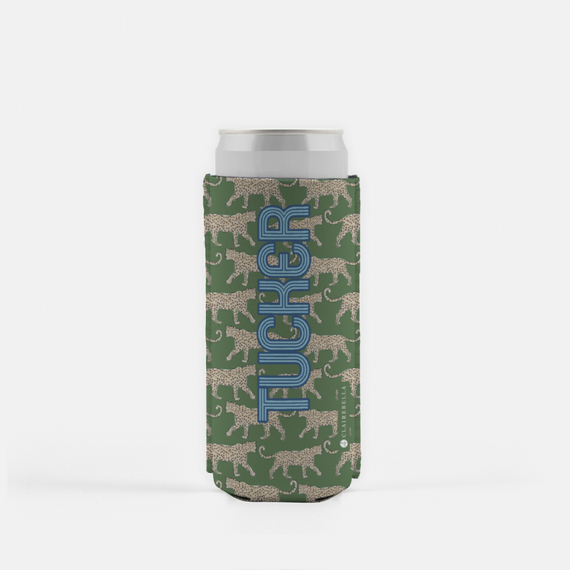 Leopard Slim Can Cooler