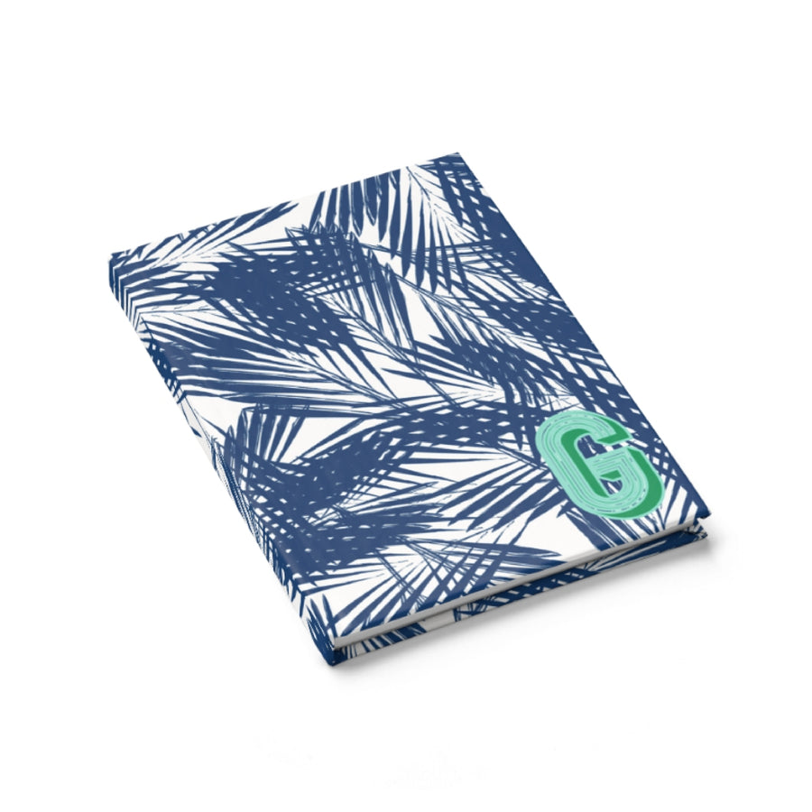 Palm Leaves Navy Journal