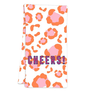 Leopard Spots Pink Hostess Towel
