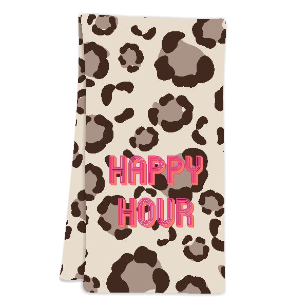 Leopard Spots Tan Hostess Towel